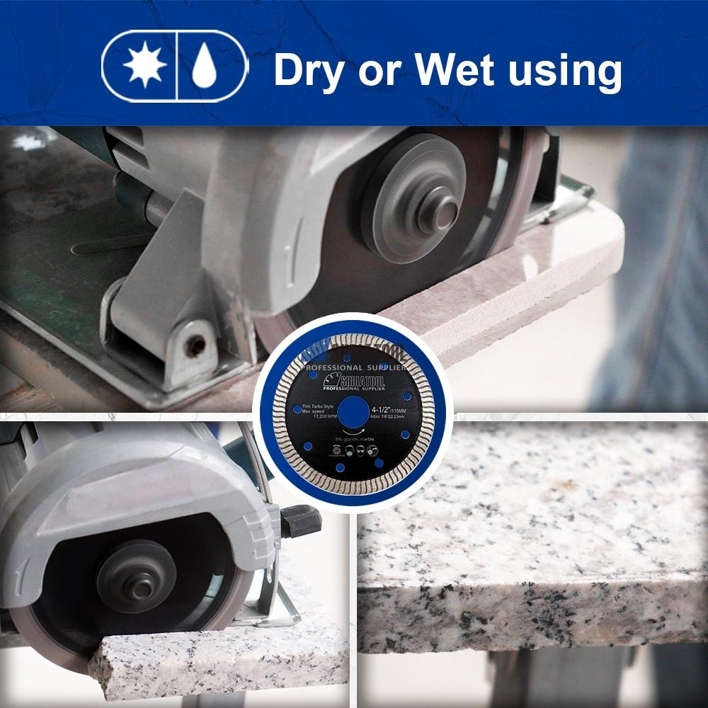 105/115/125mm Hot Pressed Ultra-thin S-Mesh Turbo Diamond Circular Saw Blade Cutting Disc Disk Tile Cutter for Granite Marble