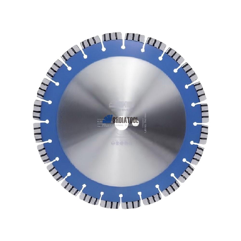 14 Inch/358mm Laser Welded Dry or Wet Cutting Segmented Diamond Saw Blade for Hard/Reinforced Concrete Asphalt Granite Terrazzo