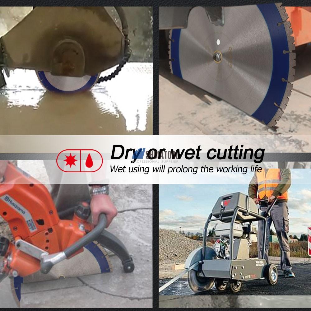 14 Inch/358mm Laser Welded Dry or Wet Cutting Segmented Diamond Saw Blade for Hard/Reinforced Concrete Asphalt Granite Terrazzo