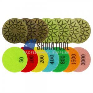 3in/77mm #50-3000 Diamond Polishing Pad Wet Dry Used Flexible Diamond Sanding Pad Polishing Disc for Granite Marble Quartz