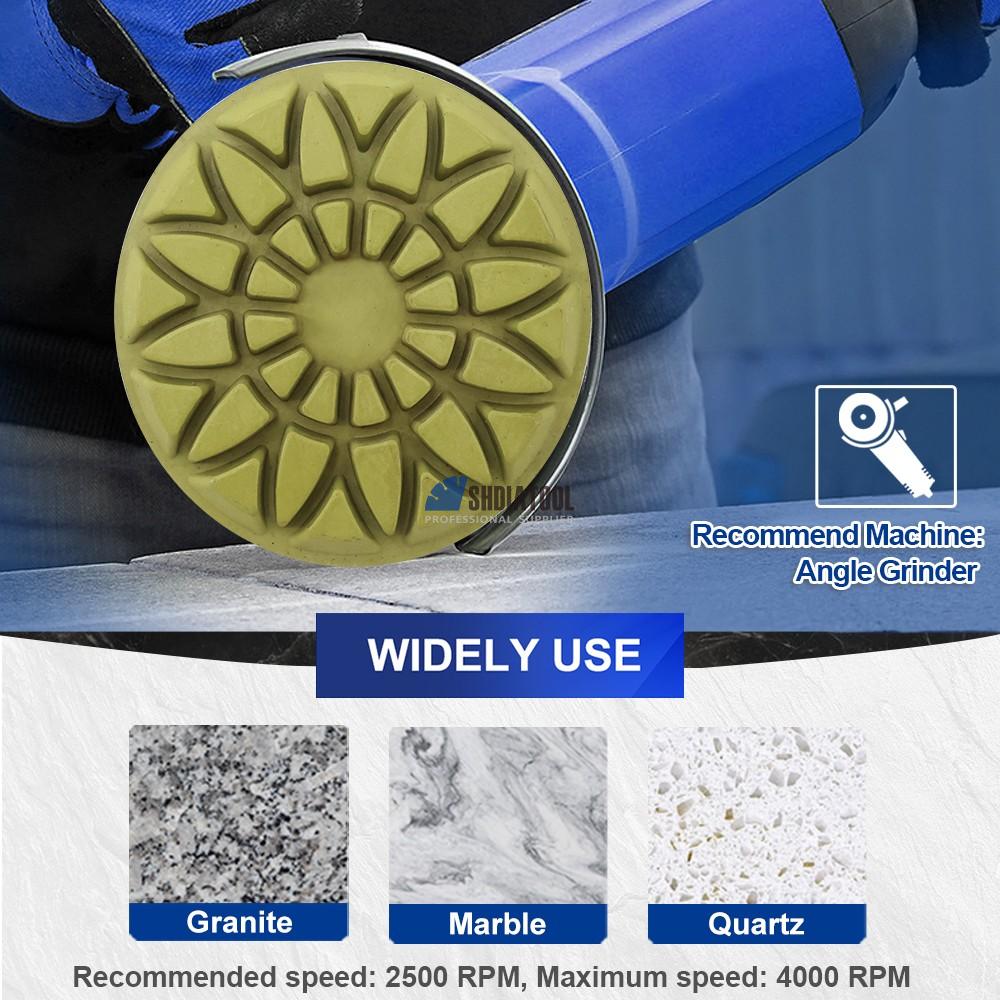 3in/77mm #50-3000 Diamond Polishing Pad Wet Dry Used Flexible Diamond Sanding Pad Polishing Disc for Granite Marble Quartz