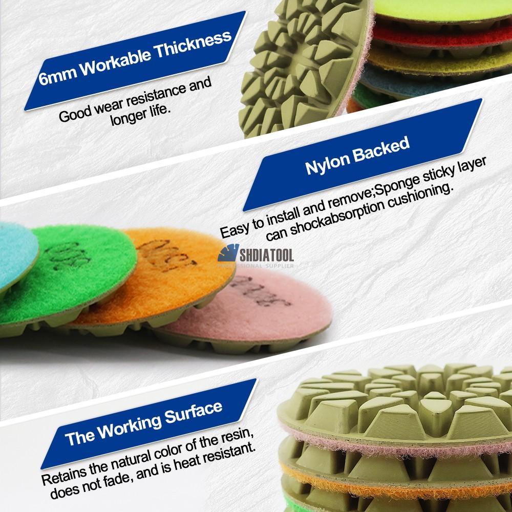 3in/77mm #50-3000 Diamond Polishing Pad Wet Dry Used Flexible Diamond Sanding Pad Polishing Disc for Granite Marble Quartz