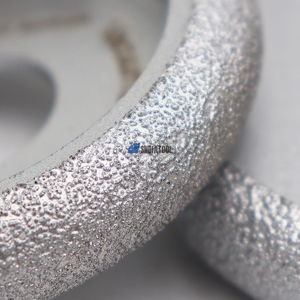 3inch 10-30mm Height Vacuum Brazed Diamond Profile Grinding Wheel Demi-bullnose Edge Marble Edging Grinding Disc Abrasive Tool