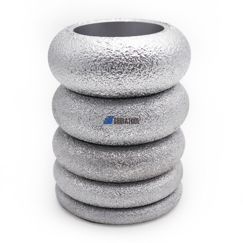 3inch 10-30mm Height Vacuum Brazed Diamond Profile Grinding Wheel Demi-bullnose Edge Marble Edging Grinding Disc Abrasive Tool