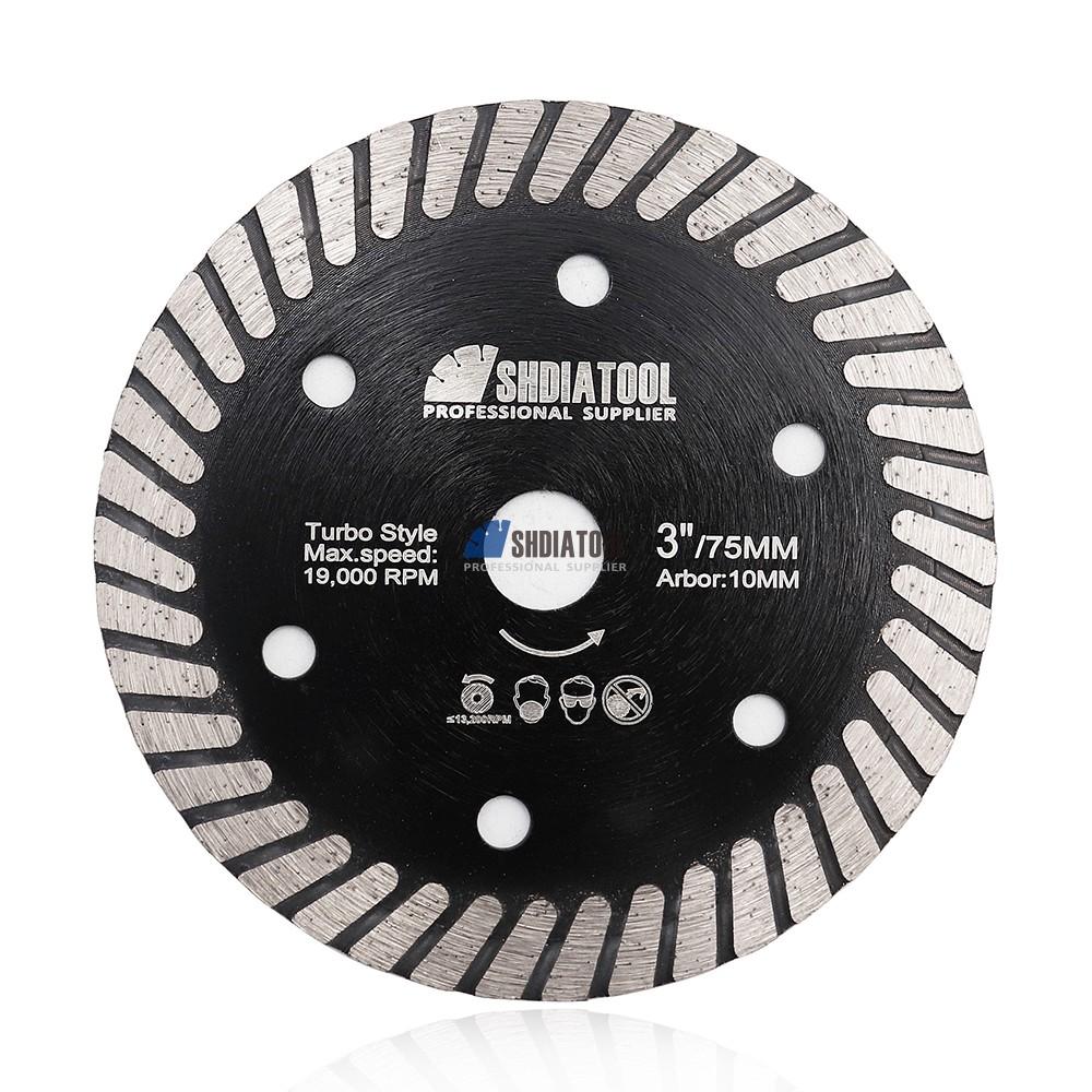 3inch/75mm Ultra-thin Turbo Mesh Diamond Saw Blade Angle Grinder Diamond Cutting Grinding Disc Cutting Disk for Marble Granite