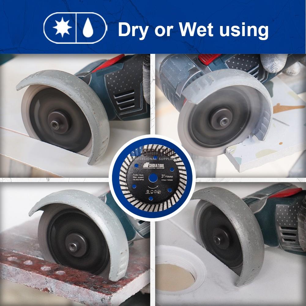 3inch/75mm Ultra-thin Turbo Mesh Diamond Saw Blade Angle Grinder Diamond Cutting Grinding Disc Cutting Disk for Marble Granite