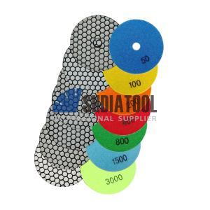 4.5''/115mm Diamond Flexible Dry Polishing Pad Polishing Sanding Disc Abrasive Disc Grinding Pad for Marble Granite Tile Quartz
