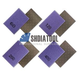 4PCS #60/120/200/400 Electroplated Diamond Polishing Sheets Sanding Paper for Abrasive Block Grinding on Tile Marble Stone Glass