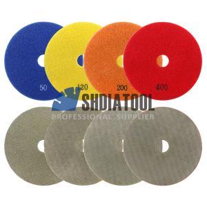 4in/100mm Electroplated Diamond Polishing Pads Granite Marble Tile Polishing Disc Abrasive Pads Grinding Pad for Angle Grinder