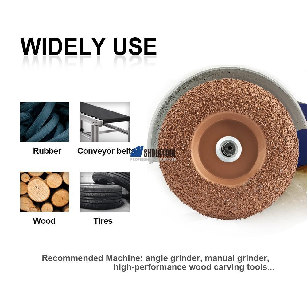 4/4.5/5/7in Brazed Diamond Cutting Grinding Wheel Disc Tungsten Carbide Grinding Wheel Plate for Polishing Rubber Wood Tires