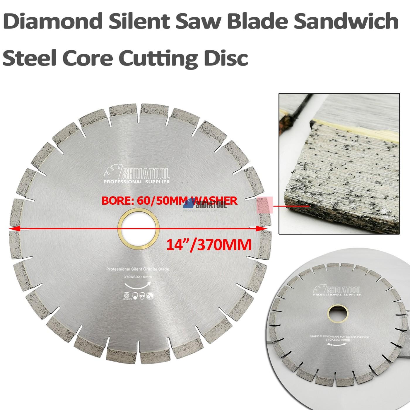 14in/370mm Laser Welded Diamond Segmented Silent Saw Blade Cutting Grinding Disc Cutting Blade Cutting Wheel for Reinforced Concrete