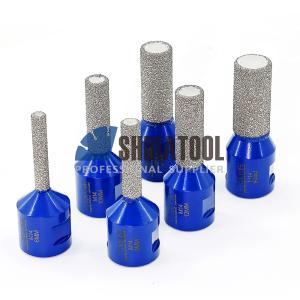 6/8/10/12/14/16mm Vacuum Brazed Diamond Finger Milling Bits Milling Cutter M14/5/8''-11 Cooling Wax for Enlarging Beveling Holes