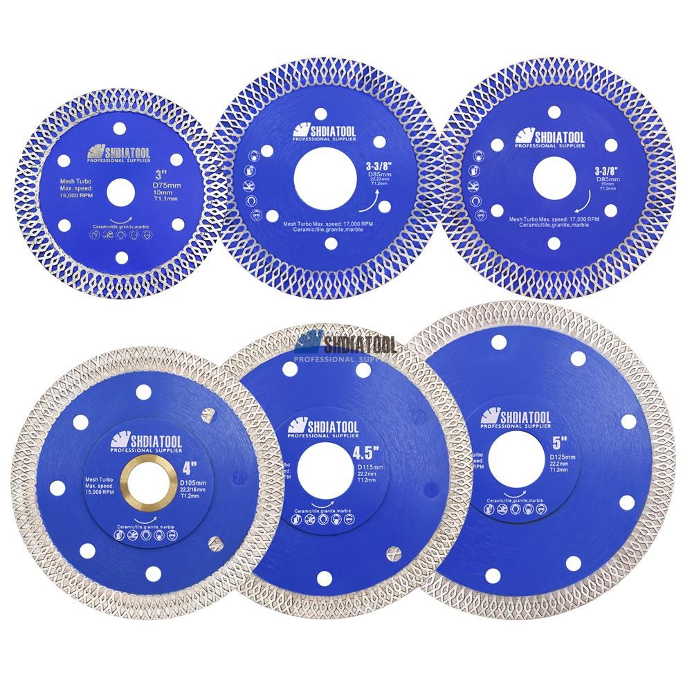 75-125MM Hot Pressed Turbo Diamond Reinforced Saw Blade Dry/Wet Diamond Cutting Disk Cutting Blade for Tile Marble Granite