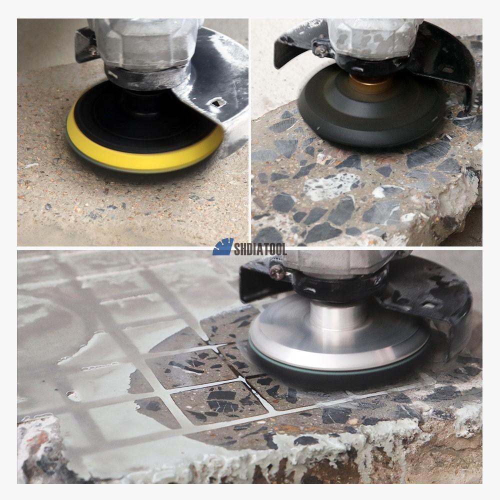 9mm Thickened 4in/100mm Concrete Floor Diamond Polishing Pad Hard Resin Abrasive Polishing Disc Grinding Disc for Floor Polisher