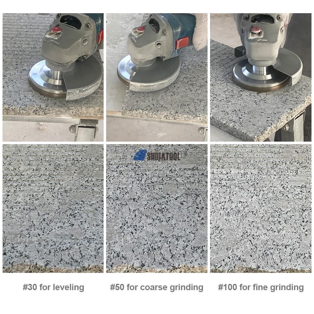 4in/5in Aluminum Based Turbo Grinding Cup Wheel Diamond Fine Grinding Disc With Great Finishing for Angle Grinder