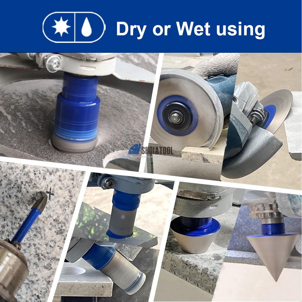 12PCS/1Set Vacuum Brazed 5/8-11 Diamond Drill Core Bit Kit & Beveling Chamfer Finger Milling Bits & Saw Blade with HEX/SDS Shank