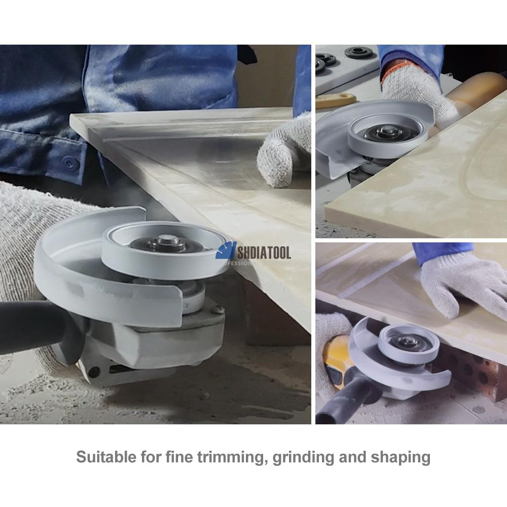 3inch/75mm Vacuum Brazed Marble Granite Stone Quartz Tile Diamond Abrasive Grinding Profile Wheel for Angle Grinder