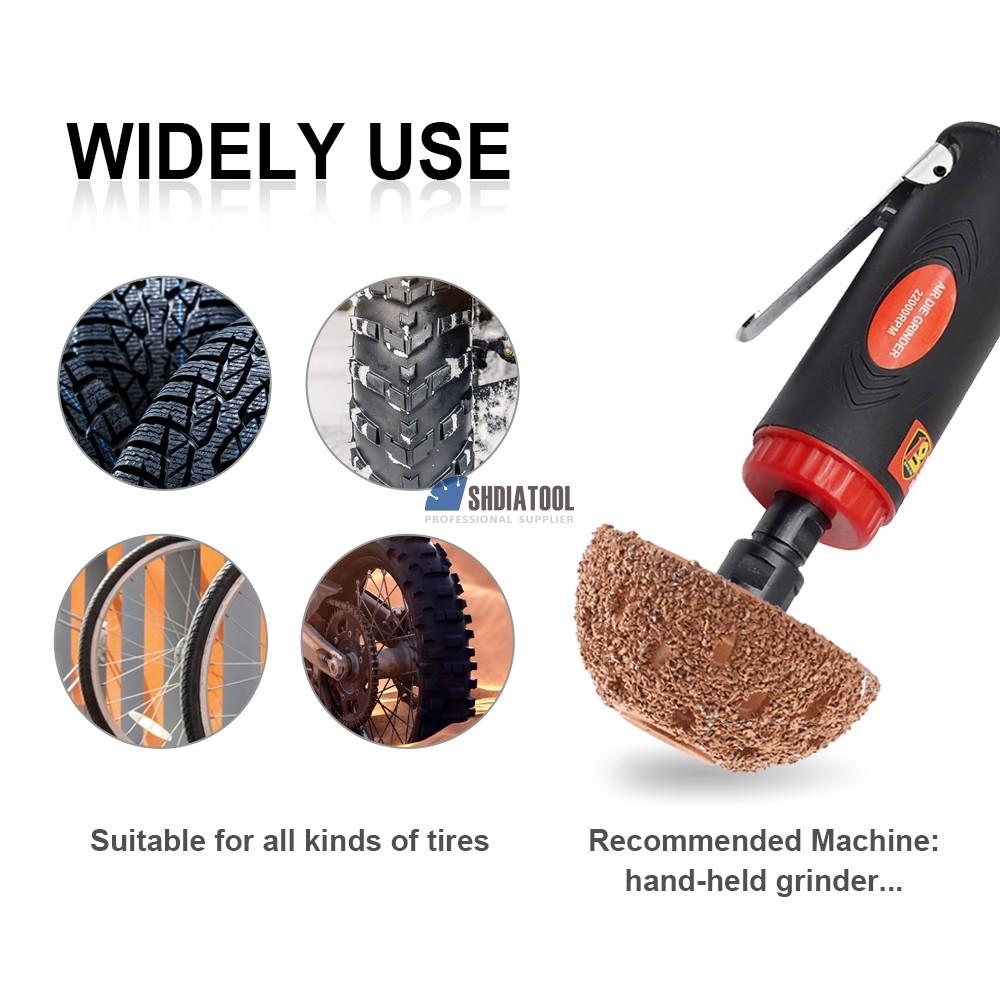 42/55mm Buffing Wheel Tungsten Carbide Rasp Steel Grinding Head Tire Repair Grinding Head Alloy Grinding Head Tire Repair Tool