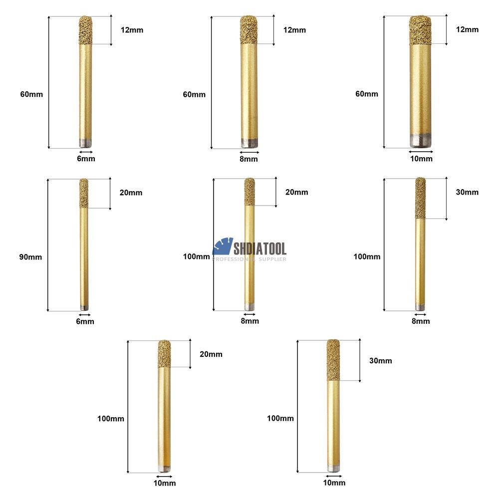 6/8/1012mm CNC Engraving Machine High Sharpness End Mill Marble Router Bit for Carving Diamond Stone Engraving