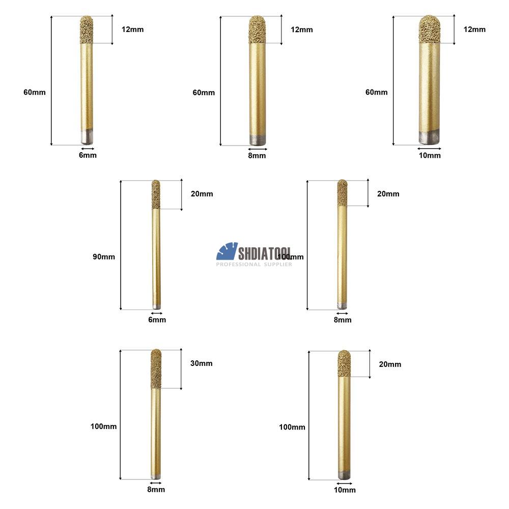6/8/1012mm CNC Engraving Machine High Sharpness End Mill Marble Router Bit for Carving Diamond Stone Engraving