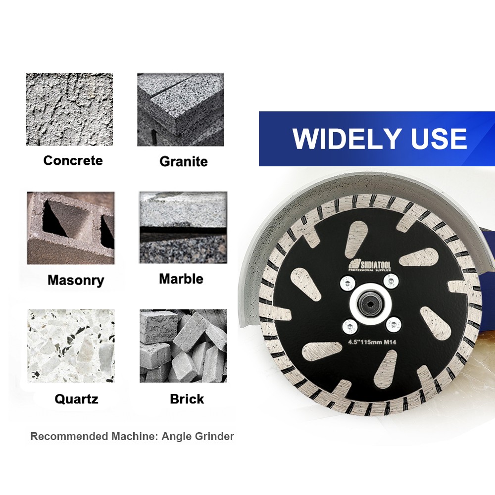 Dia 4.5/7/9inch Diamond Saw Blade Cutting&Grinding Disc with Protection Teeth