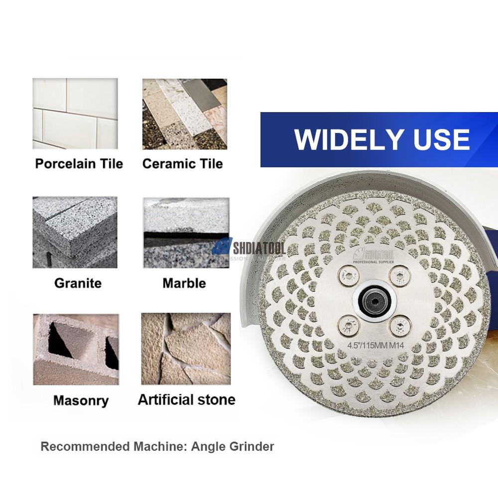 Dia4/4.5/5INCH Electroplated Double Sides Diamond Saw Blade Grinding Disc Cutting Wheel with M14 Flange Granite Marble