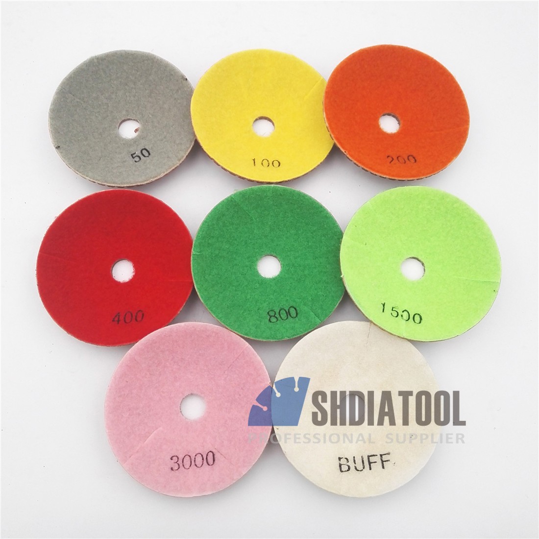 Diameter 4 Inch Bowl Shaped Wet Diamond Polishing Pads 