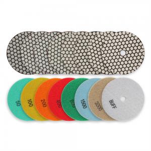 Resin Bond Grit#50-3000 Diamond Dry Polishing Pads Flexible Grinding Disc Marble Sanding Disc for Granite Tile (3 sizes)