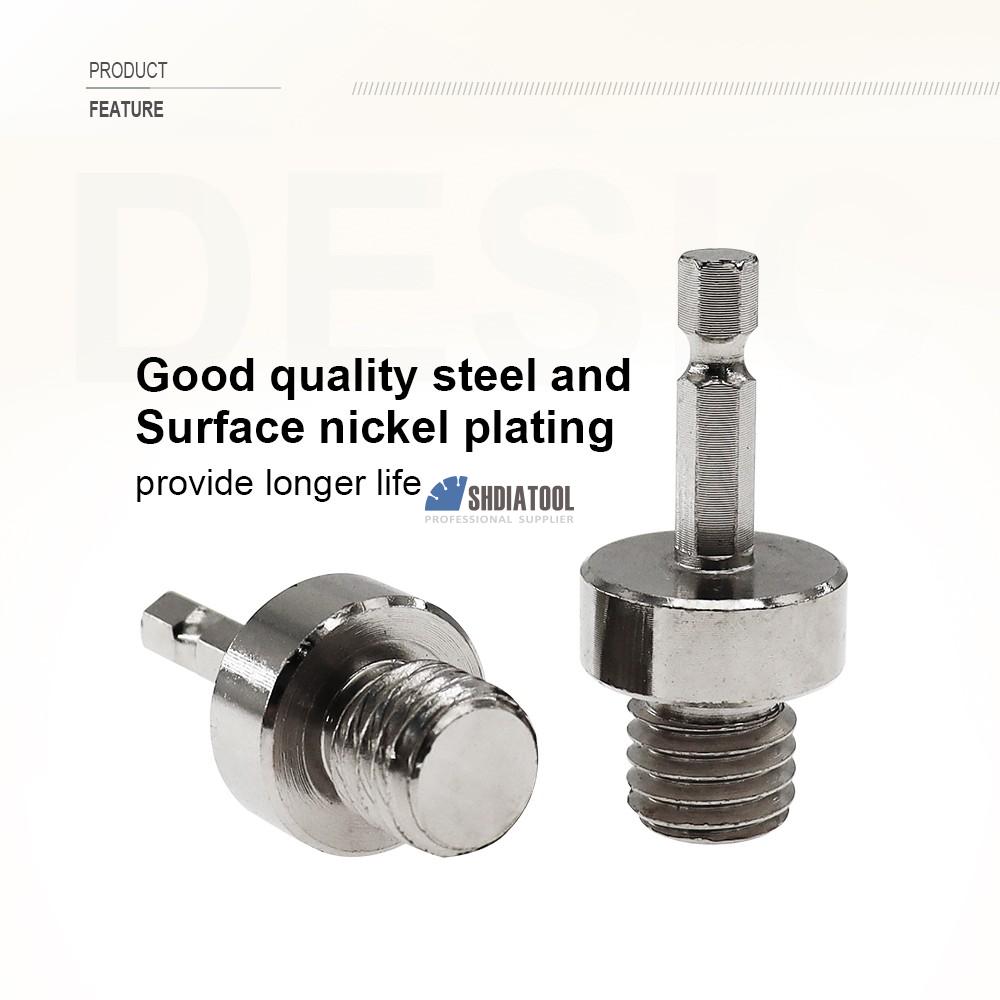 Diamond Core Bits Connection Adapter Adapter Converter M14 Male Thread To Quick-fit Hex Shank for Chamfer Milling Finger Bit