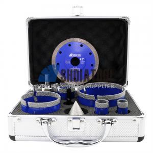 10PCS Diamond Core Drill Bit Chamfer Saw Blade Set For Stone Porcelain Granite Tile Marble Brazed 20-100mm Dry Diamond Hole Saw
