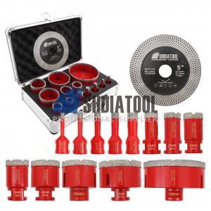 6-100MM Diamond Core Drill Bit Saw Blade Set Steel Hole Saw Kit Marble Drill Bit For Masonry Granite Marble Angle Grinder Use