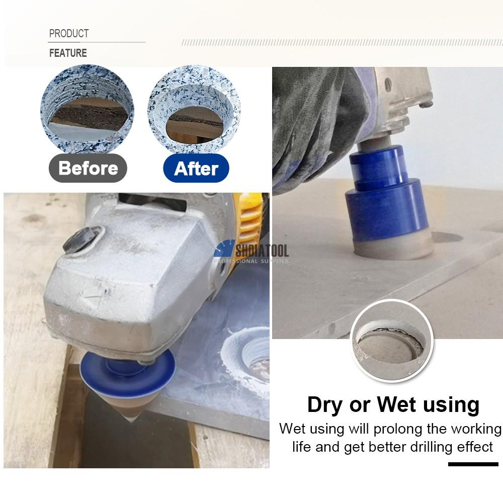 5/8''-11 Diamond Core Drill Bits Set Hole Saw Chamfer Beveling Bit Kit Hole Cutter Diamond Tools Cutting Bit With SDS Adapter
