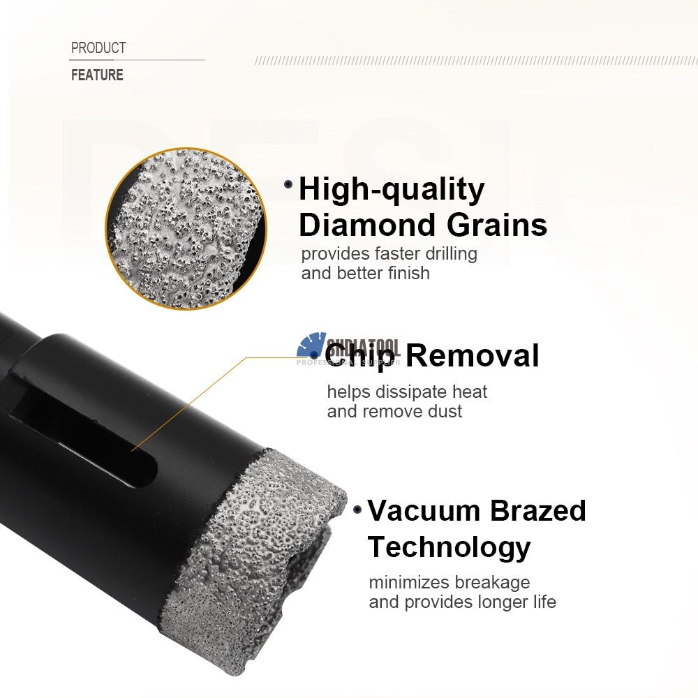 6MM -150MM Vacuum Brazed Diamond Drill Core Bit Hole Saw Hole Cutter With M14/ 5/8''-11 Shank for Porcelain Tile Marble Granite