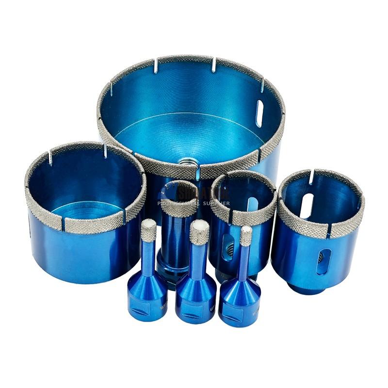 Vacuum Brazed Diamond Crown Hole Saw Hole Cutter Diamond Rooftop Arix Segments Diamond Drill Bits for Tile Marble