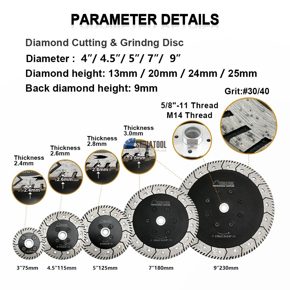 75/115/125mm Diamond Cutting Blade Diamond Concrete Saw Blade Cutting& Grinding Disc