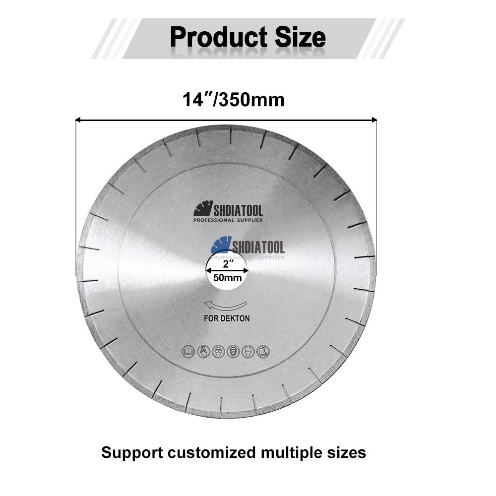Diameter 14'' 350mm Sintered Diamond Cutting Wheel Segmented Saw blade Circular Cutting Disc For Dekton