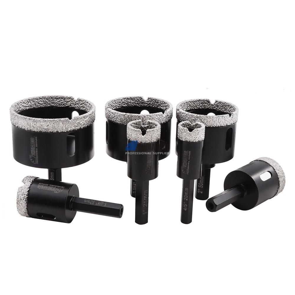 Dia20-68mm Vacuum Brazed Diamond Drill Core Bit Drilling Bits with Hexagon Shank for Granite Marble Ceramic Concrete