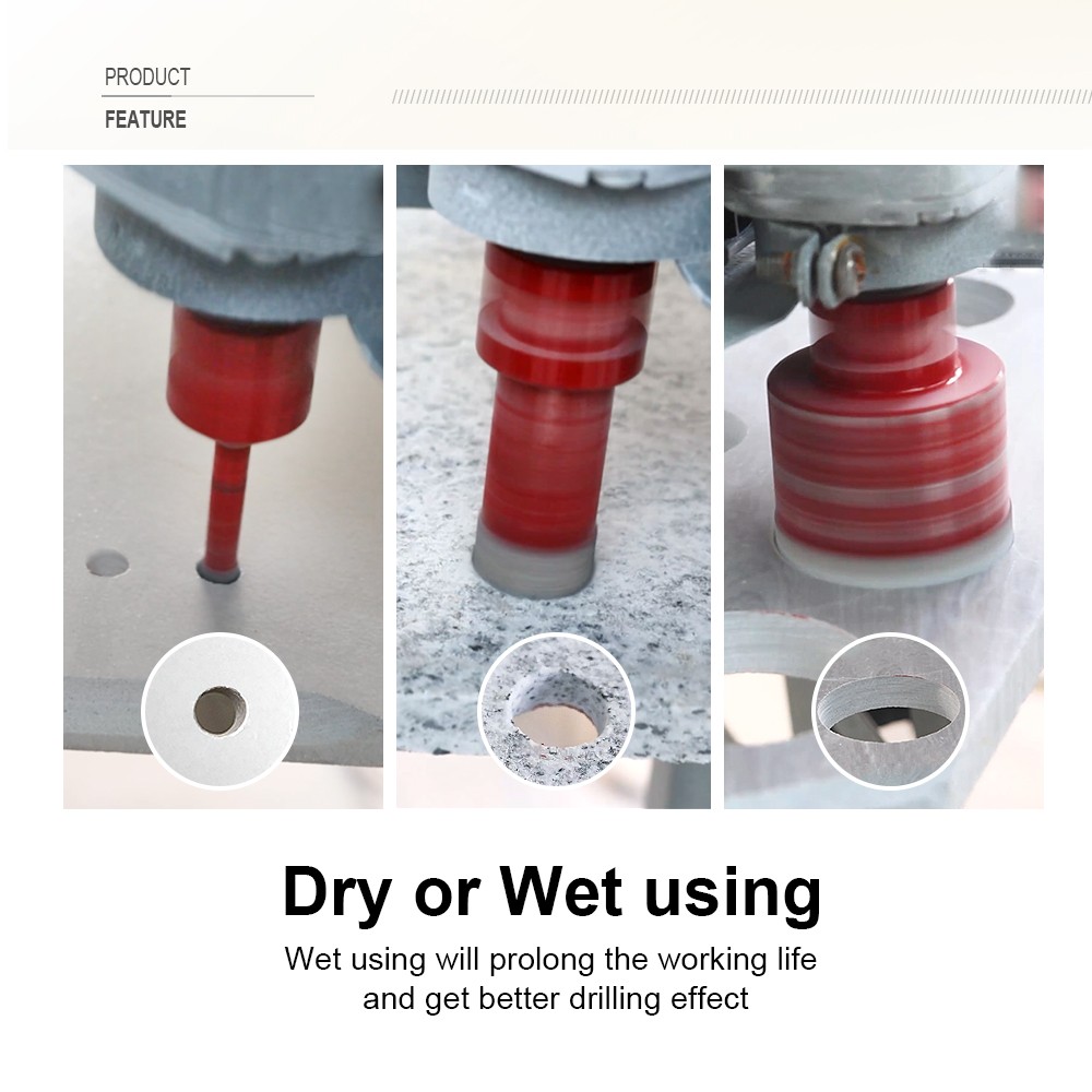 M14 Dia 6-115MM Vacuum Brazed Diamond Drill Core Bit Hole Saw Drilling Bit for Granite Marble Porcelain Tile Stone