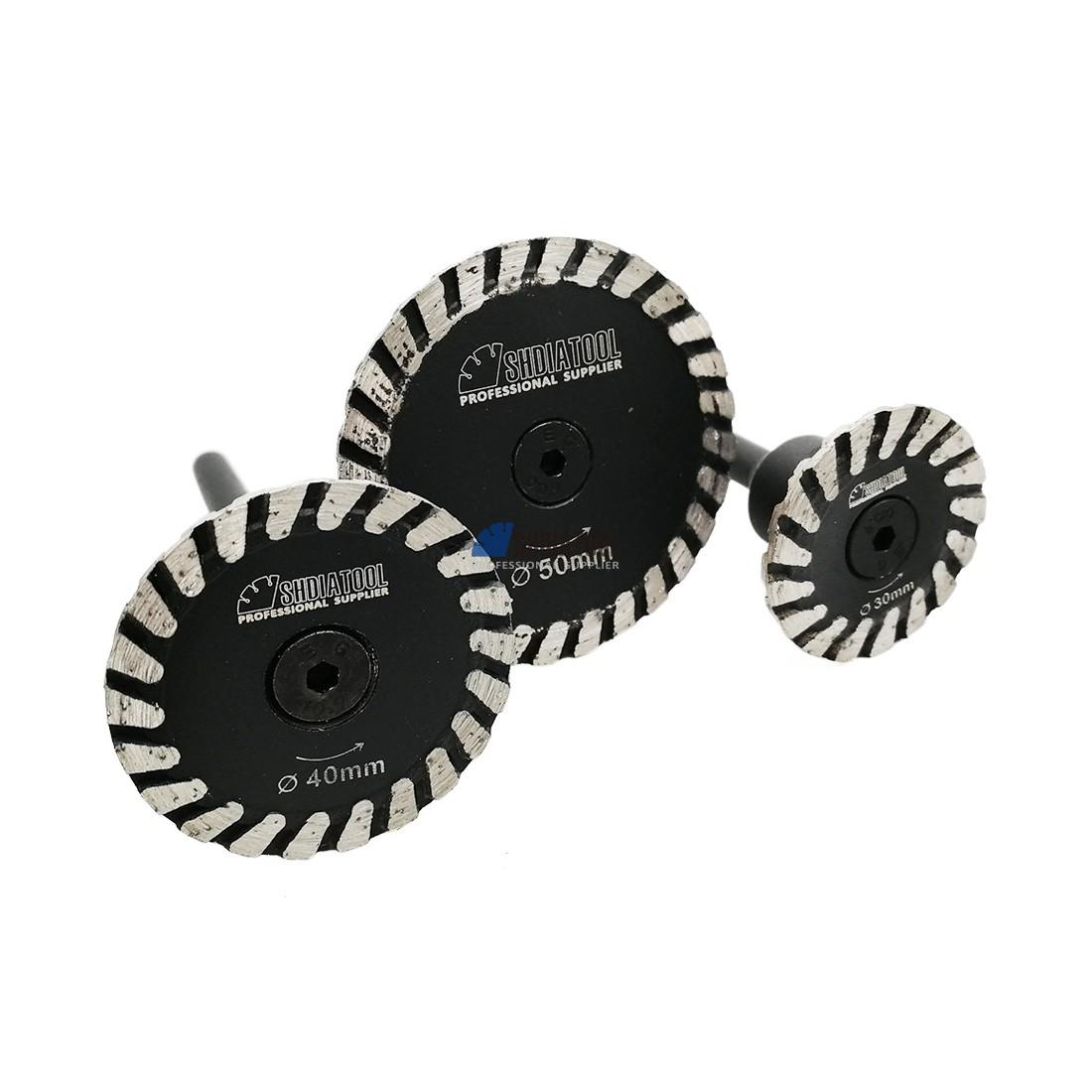 30/40/50mm Diamond Engraving Saw Blade Hot Pressed Mesh Carving Cutting Disc Tile Cutter With Removable Shank