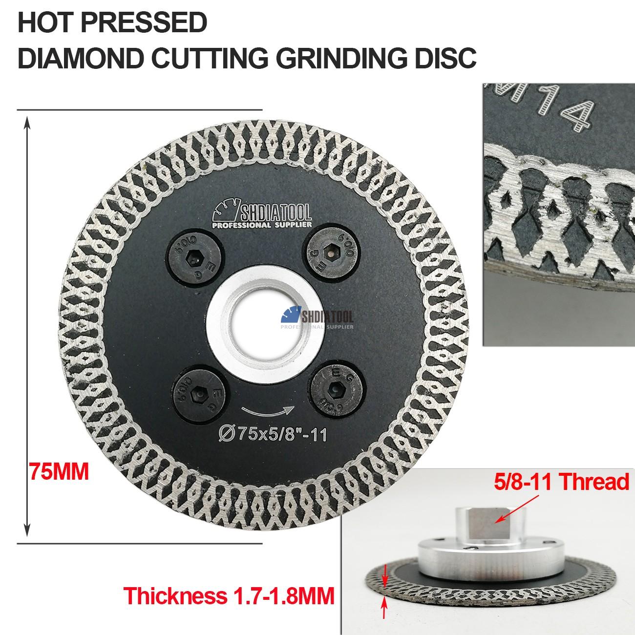3in/75mm Diamond Engraving Saw Blade With M14 Flange Anger Grinder Cutting Disc Mini Carving Blade Concrete Granite Sandstone