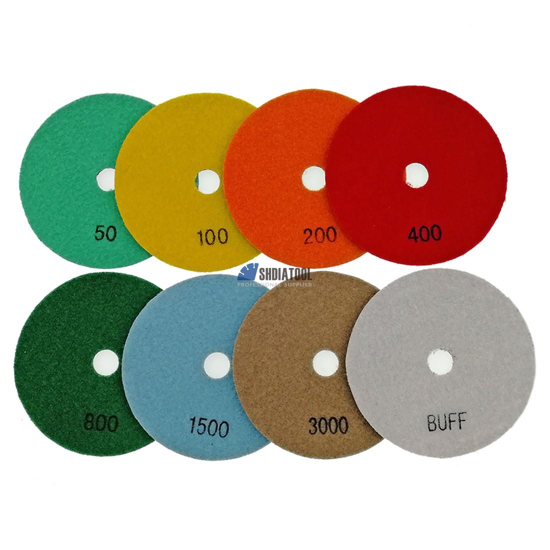 5''/125mm B-Class Top Quality Diamond Flexible Dry Abrasive Polishing Pad Polishing Sanding Disc for Marble Granite Tile