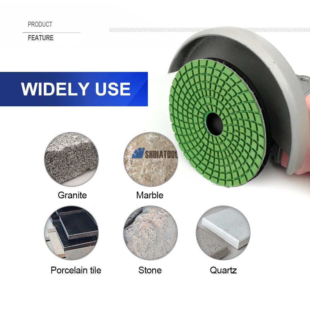 4inch/100mm A-Class Diamond Flexible Wet Polishing Pad Polishing Disc Sanding Disc for Marble Granite Tile