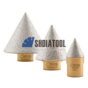 20/35/50mm Vacuum Brazed Diamond Golden Beveling Chamfer Hole Trimming Milling Bits With M14 thread