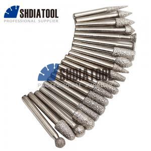 Diamond Grinding Burr Drill Bit Grit46 Diamond Coated Grinding Head Stone Marble Granite Carving Engraving Bits for Rotary Tools