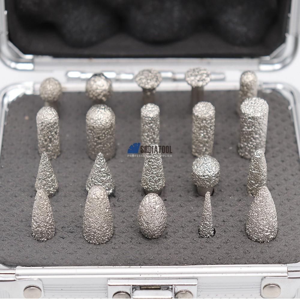 Diamond Grinding Burr Drill Bit Grit46 Diamond Coated Grinding Head Stone Marble Granite Carving Engraving Bits for Rotary Tools