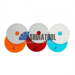 4in/100mm 3-step #100/#400/#1500 Diamond High Quality Wet Polishing Pads Sanding Disc for Granite and Marble
