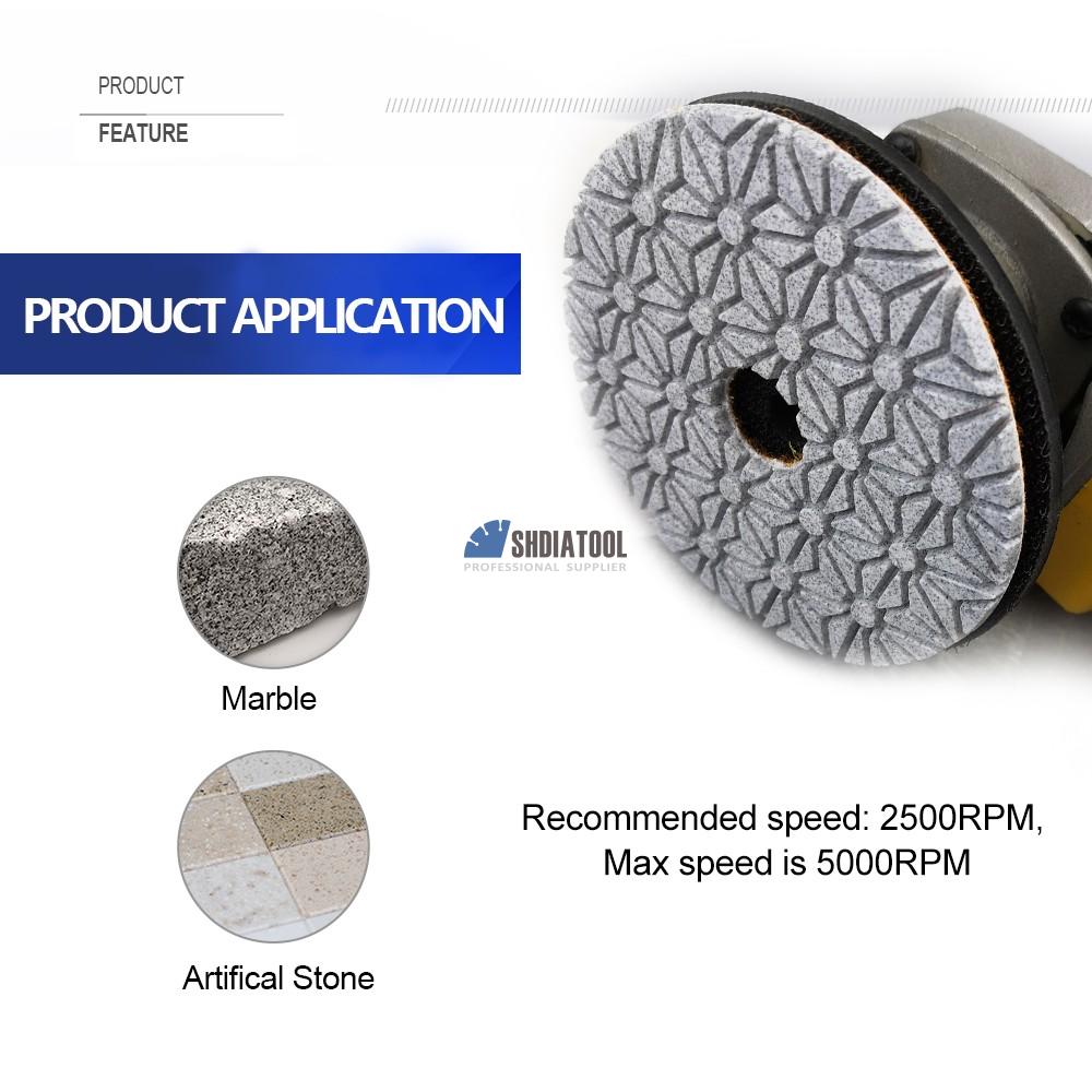 4in/100mm 3-step #100/#400/#1500 Diamond High Quality Wet Polishing Pads Sanding Disc for Granite and Marble