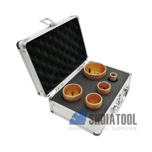 Diamond Hole Saws Kit with M14 Thread for Porcelain Tile Ceramic Marble Brick