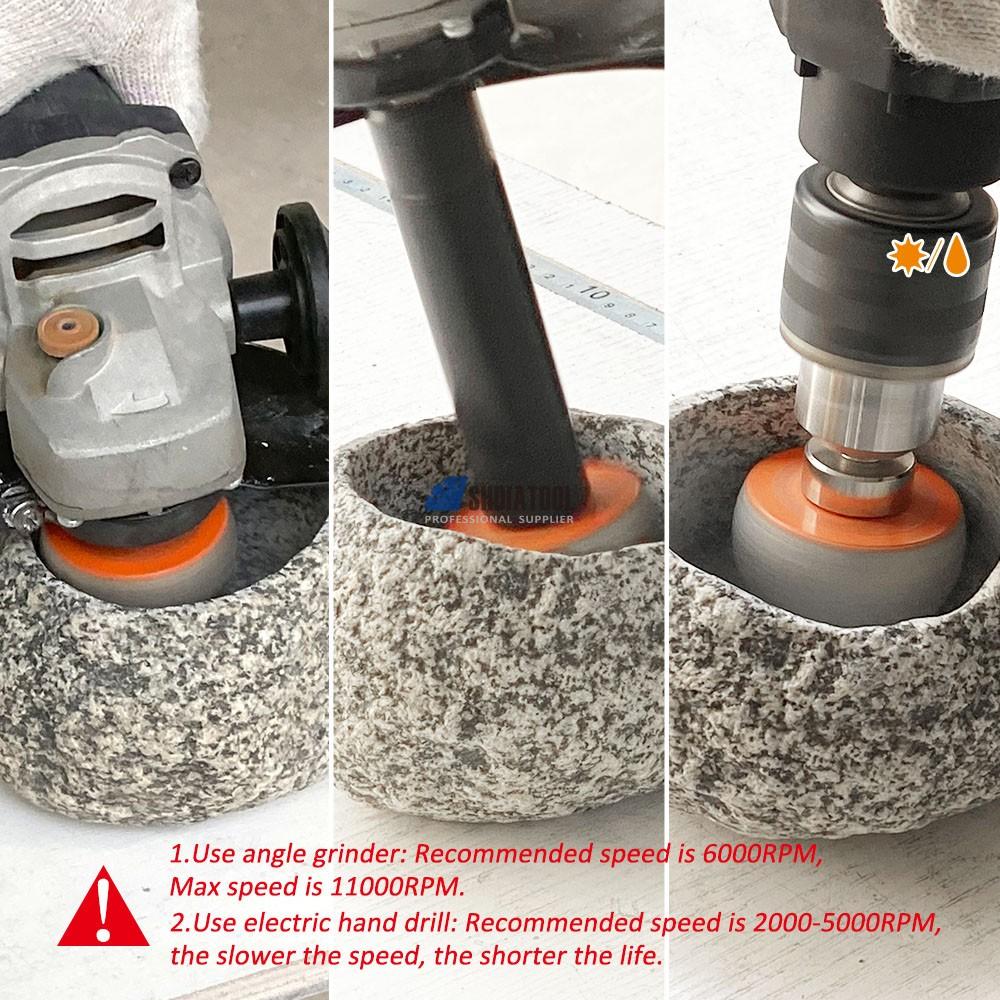 30/50mm M14/5/8''-11 Diamond Milling Bits Round Grinding Head Stone Pebble Mushroom Head Abrasive Tool Flowerpot Arc Grinder
