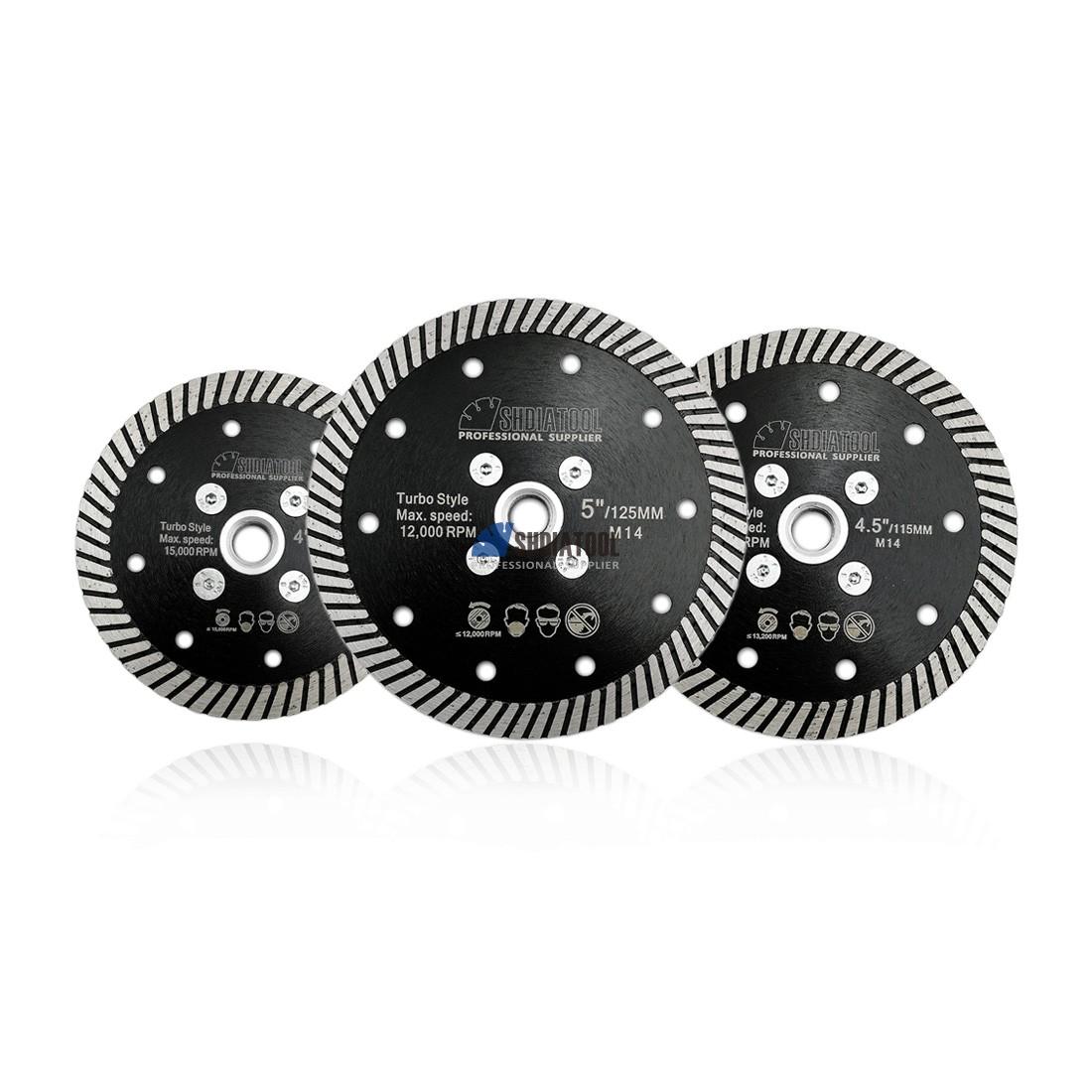 Dia 105/115/125mm 5/8''-11/M14 Flange Diamond Narrow Turbo Cutting Saw Blade Cutting&Grinding Disc
